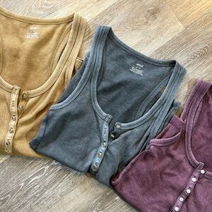 Aerie Waffle Knit Tank Top Bundle